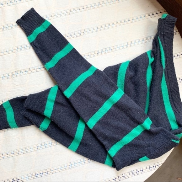 Wool Blend Eclectic Grandpa Striped Button Down Cropped Cardigan Preppy Sweater - Picture 9 of 14